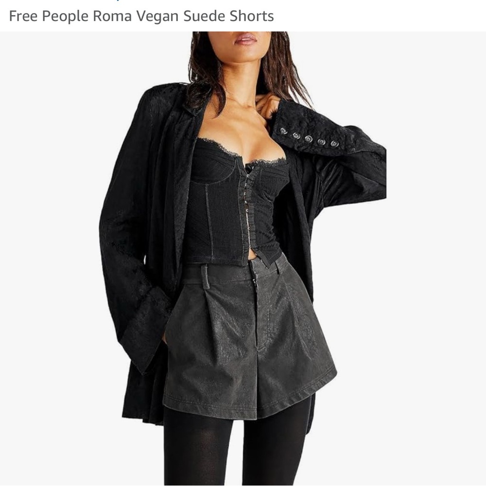 Free People Roma Vegan Suede Shorts